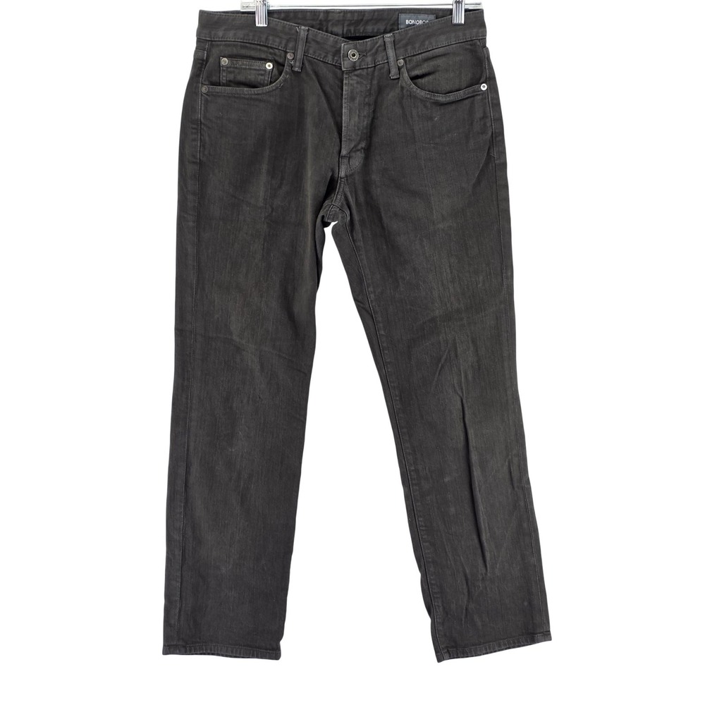 Bonobos Travel Jean Jeans‎ Men's 32x30 Charcoal Gray Straight Leg Stretch Denim